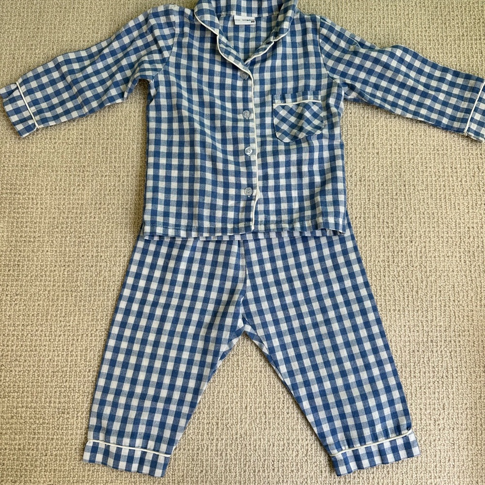 Blue Checkered Kids Pajamas